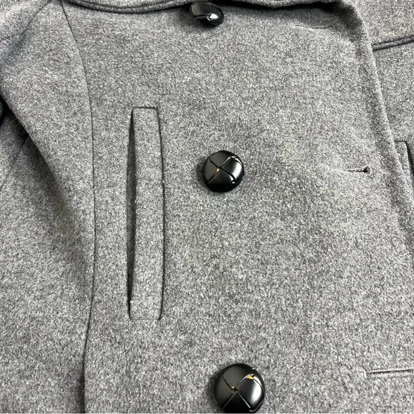 Babaton Howell Virgin Wool & Cashmere Double Breasted Coat - Heather Grey- Small - Picture 7 of 9